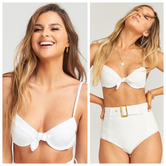Show Me Your MuMu Other - Show Me Your Mumu White Eyelet Lace Bra Bikini Top